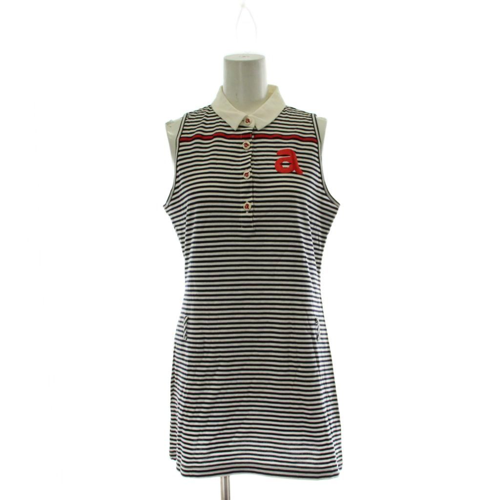 アルチビオ archivio ワンピース 38 黒 ブラック 白 ホワイト