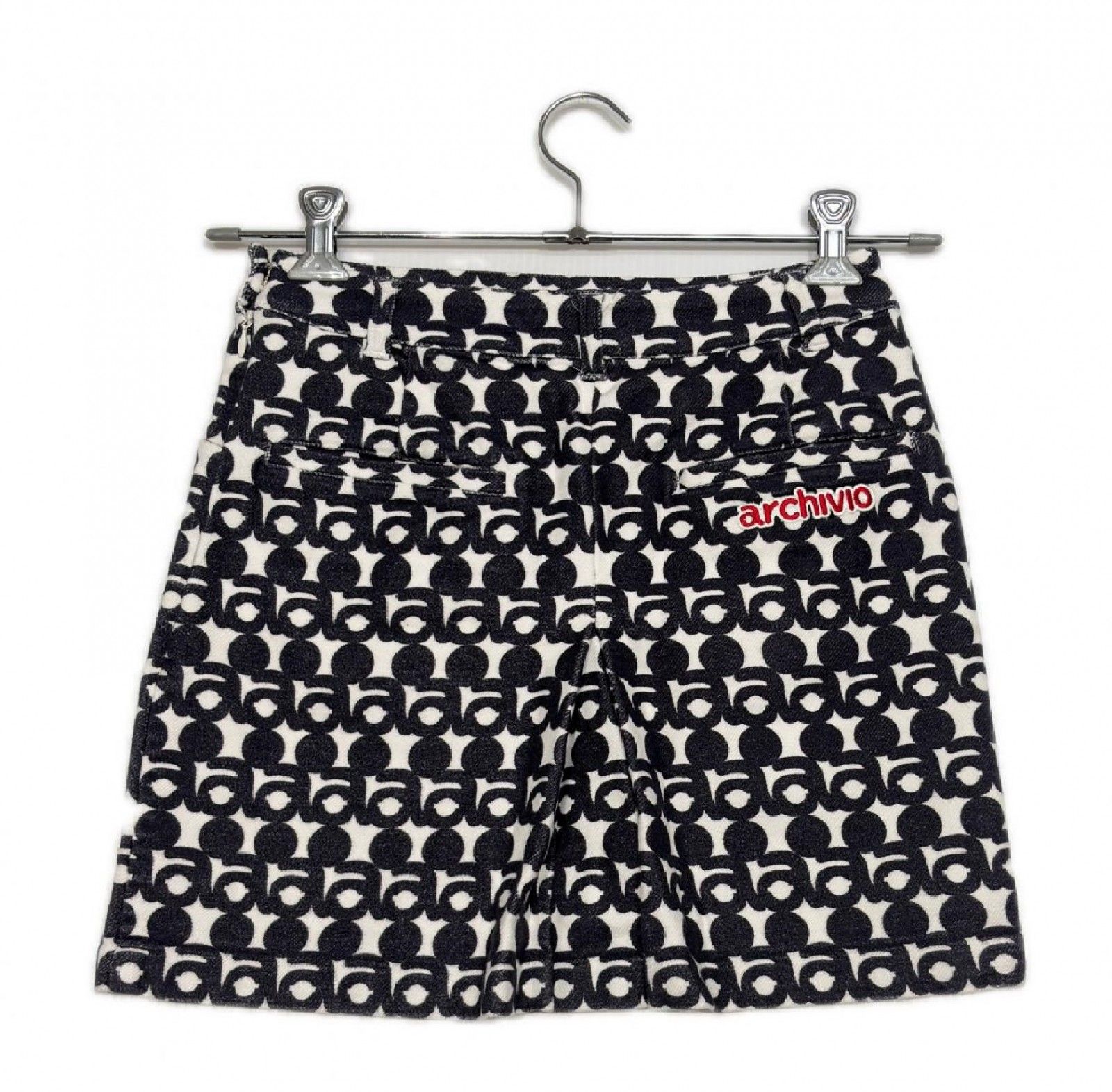 中古 レディース アルチビオ archivio スカート 36(S) 紺×白 微起毛