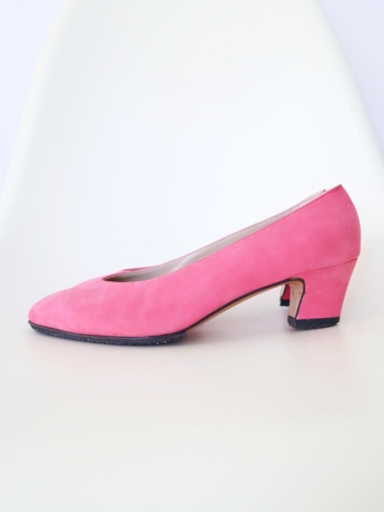 FERRAGAMO フェラガモ パンプス イタリア製 7 1/2 ピンク すべり止め