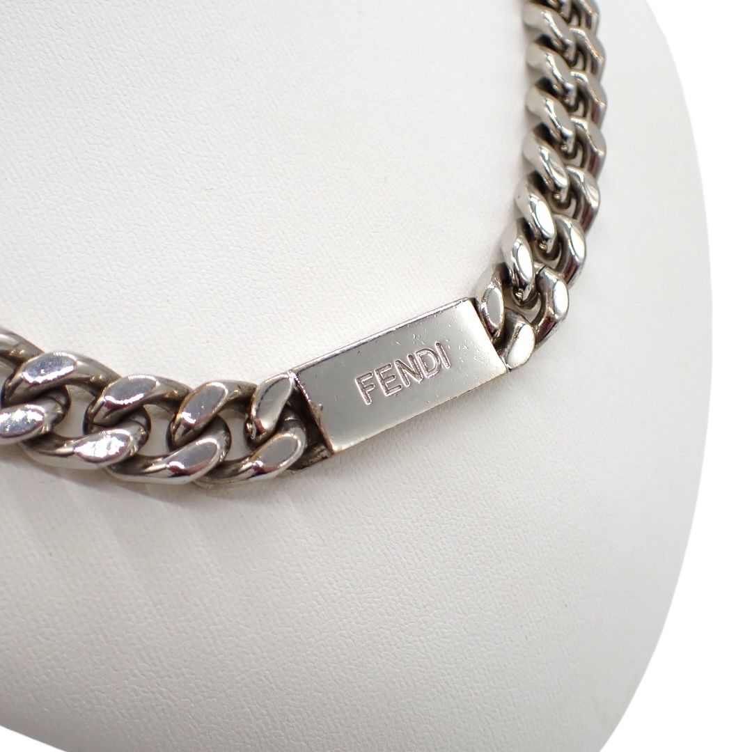 フェンディ ネックレス シルバー プレート 喜平 チェーンネックレス