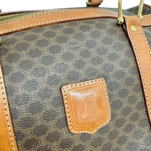 ♪CELINE セリーヌ マカダム柄 トリオンフ ボストンバッグ - メルカリ