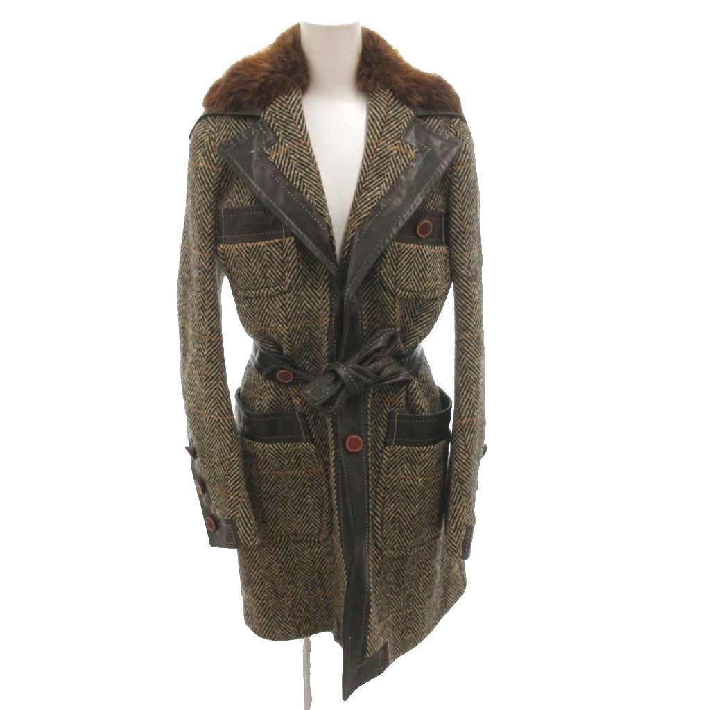 ディースクエアード DSQUARED2 チェスターコート ビーバーファー