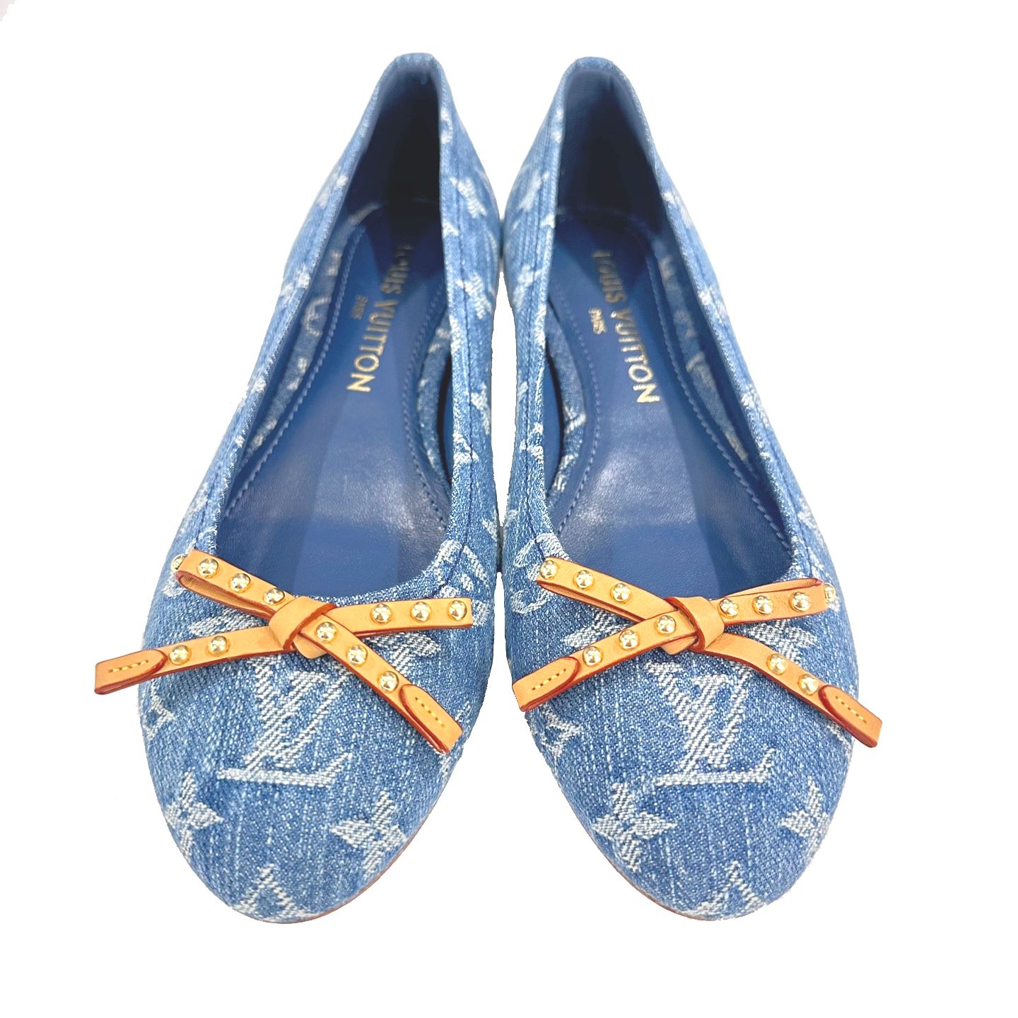 未使用品】LOUIS VUITTON ルイヴィトン デニムバレリーナシューズ