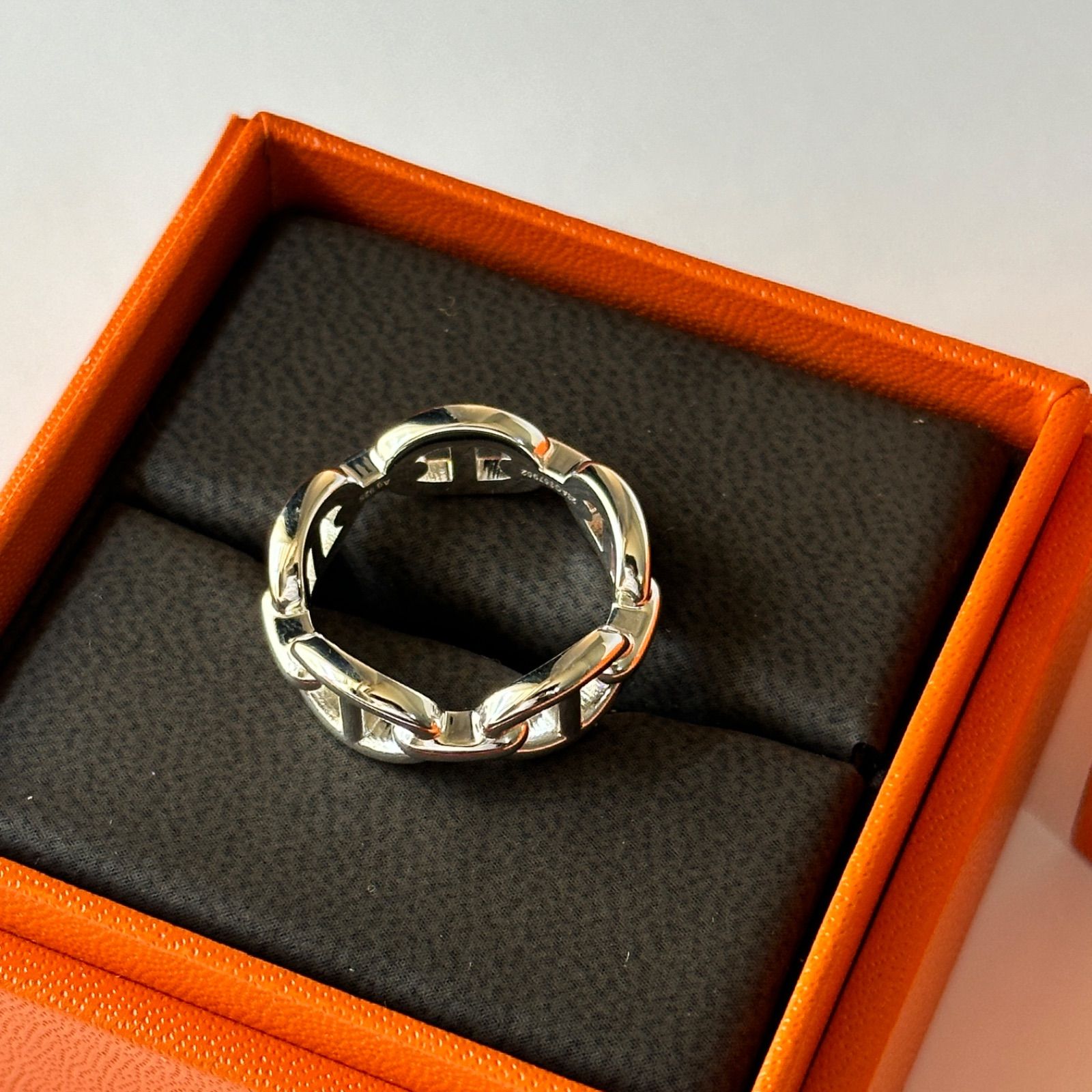 HERMES シェーヌダンクル アンシェネ PM 57サイズ リング シルバー