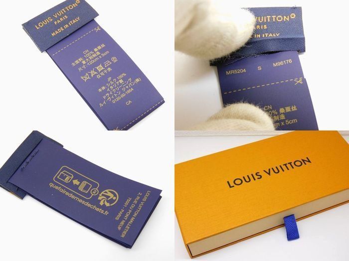 美品 ヴィトン M96176 バンドーBB・LV ボウ □ リボンスカーフ シルク