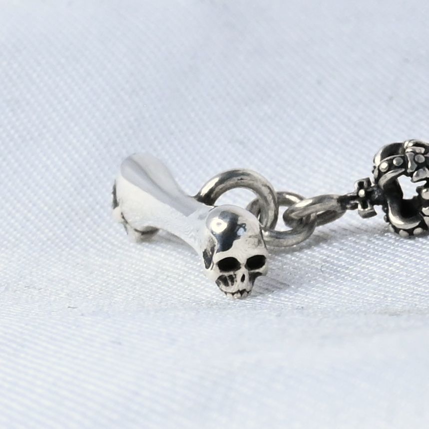 研磨済】JUSTIN DAVIS SKULL DIVINE ブレスレット Sサイズ SBJ126