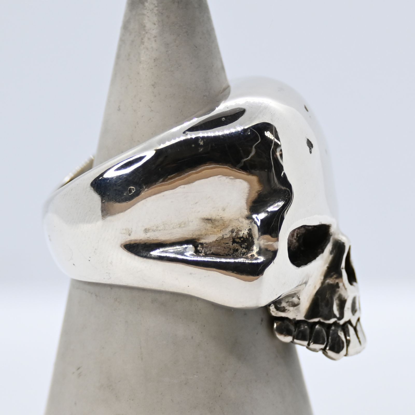 研磨済】CRAZY PIG LARGE EVIL SKULL リング シルバー 19号 silver 925