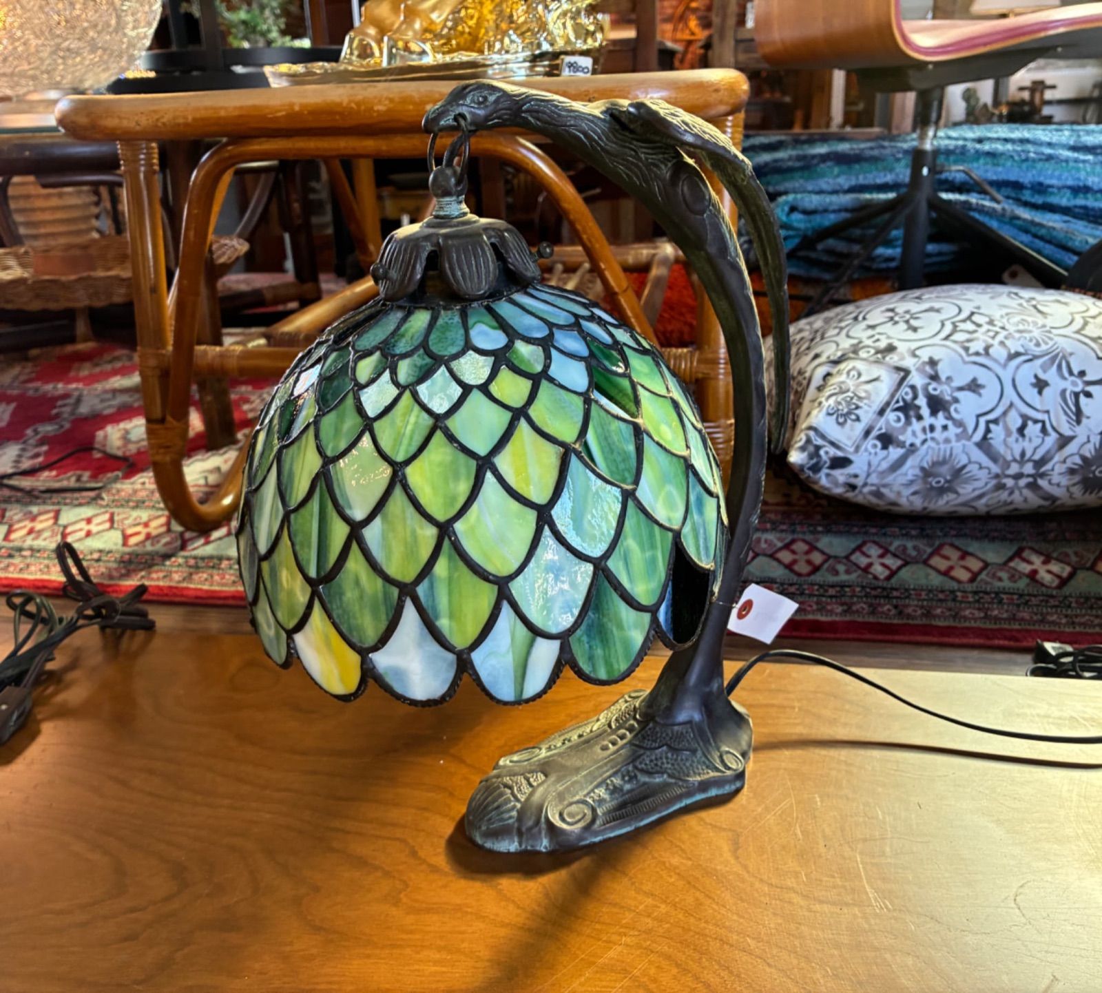 ヨッチ ステンドグラス ランプ 卓上ライト アンティーク ビンテージ