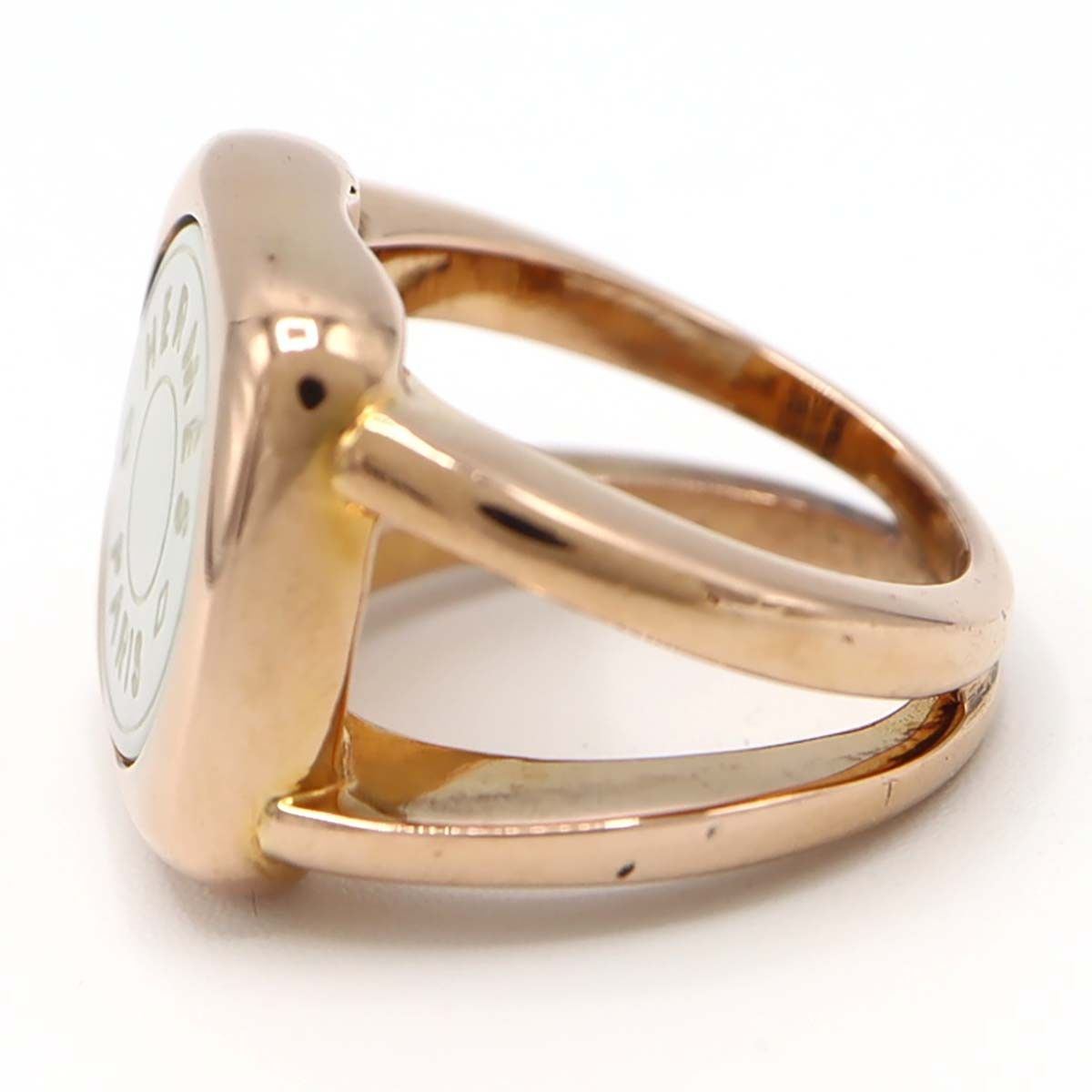 HERMES エルメス リング 指輪 コロゾ セリエ シェル 約11.5号 ピンク