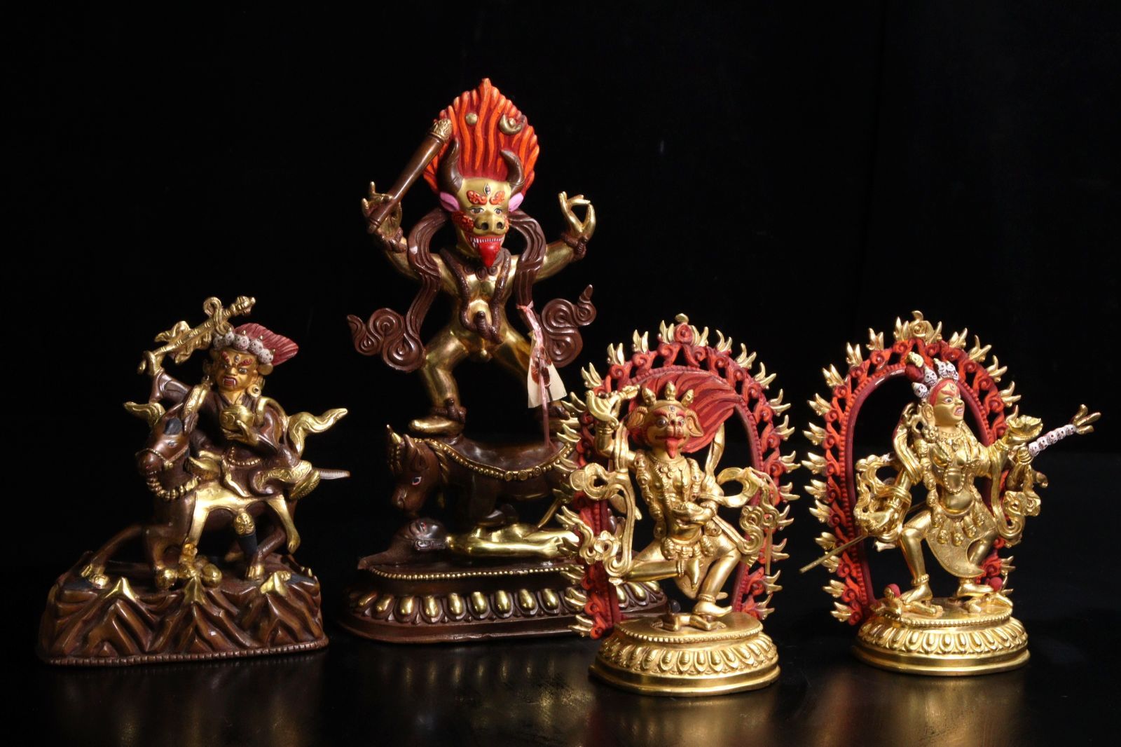 中国 古七宝 緑透釉 銀線象嵌 花蝶文 小鉢 唐木台付