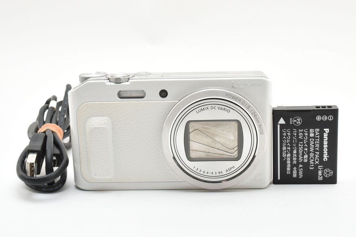 良品 Panasonic LUMIX DMC-TZ57 ホワイト AA4395#112 - メルカリ