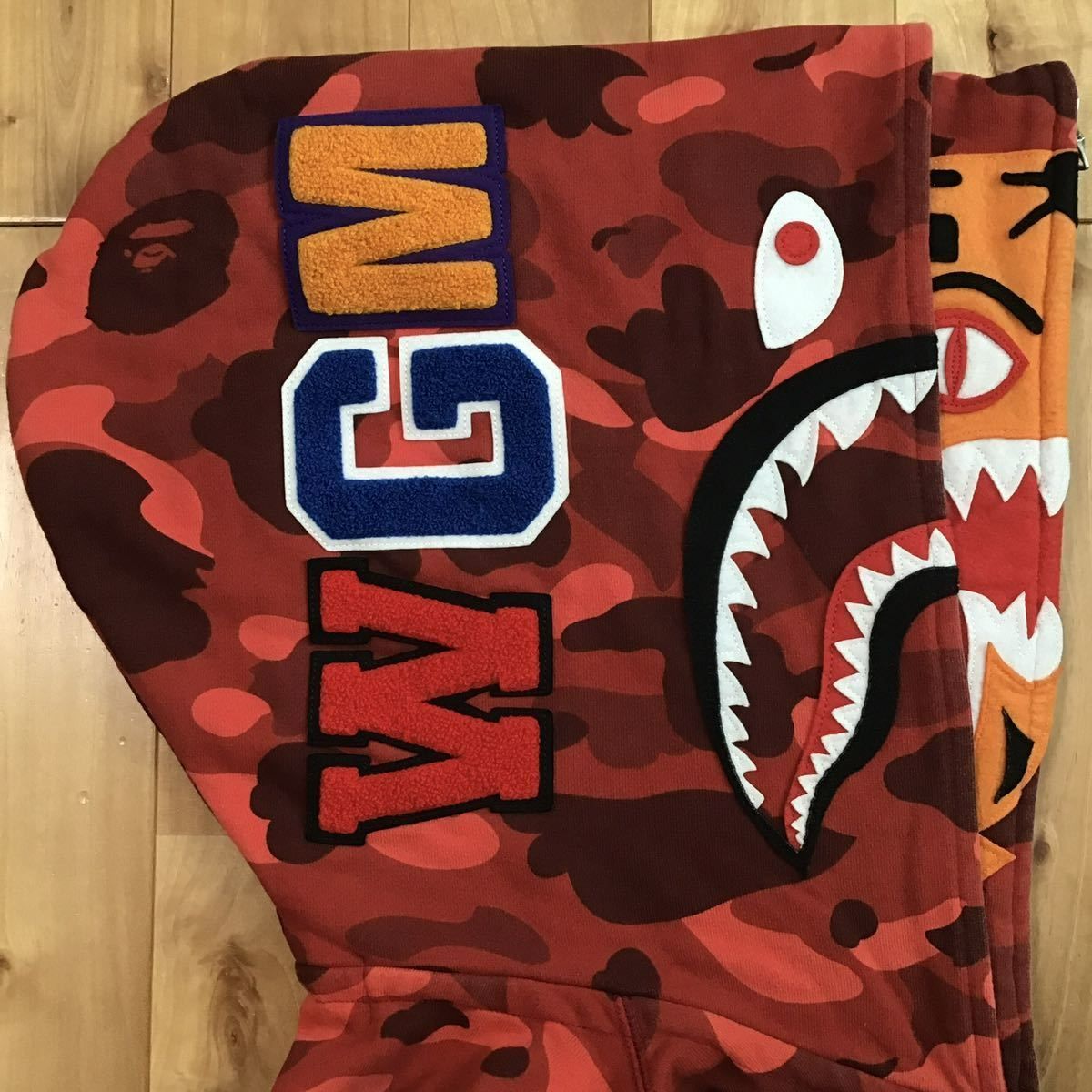 ダブル タイガー シャーク パーカー Mサイズ Double tiger shark full