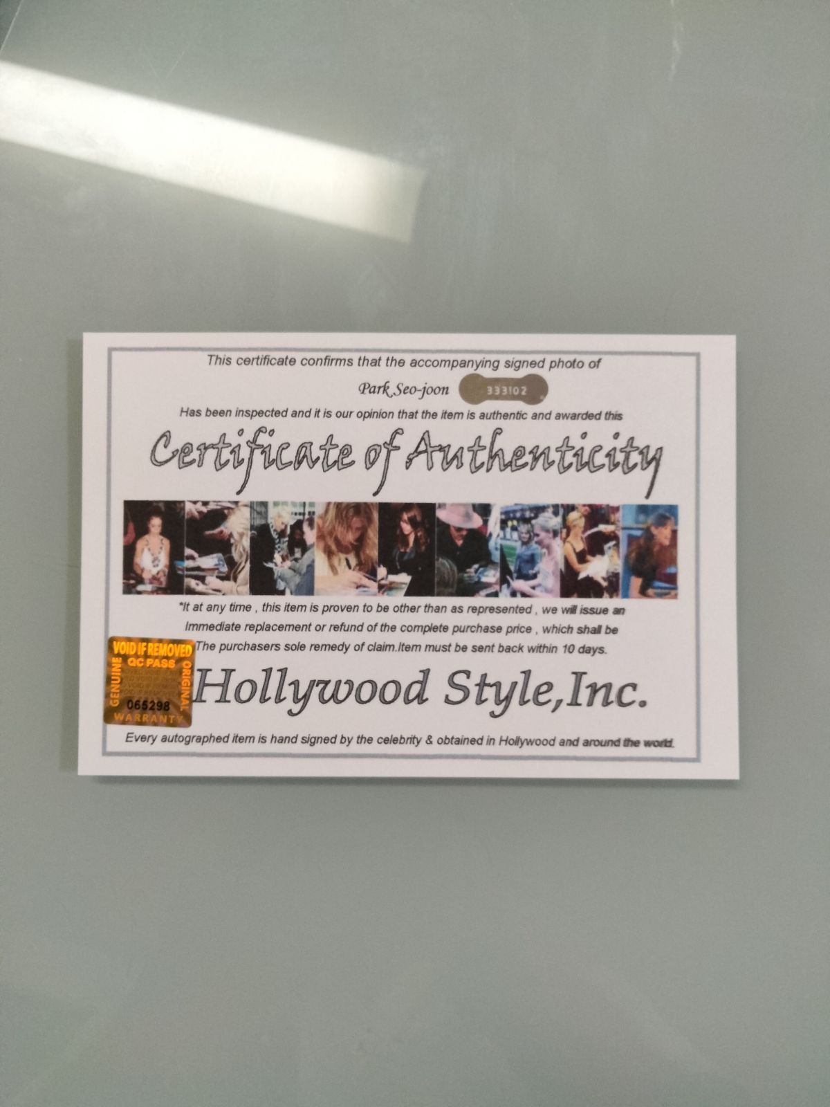 パク・ソジュン直筆サイン入り2Lサイズ写真…Park Seo-joon…梨泰院