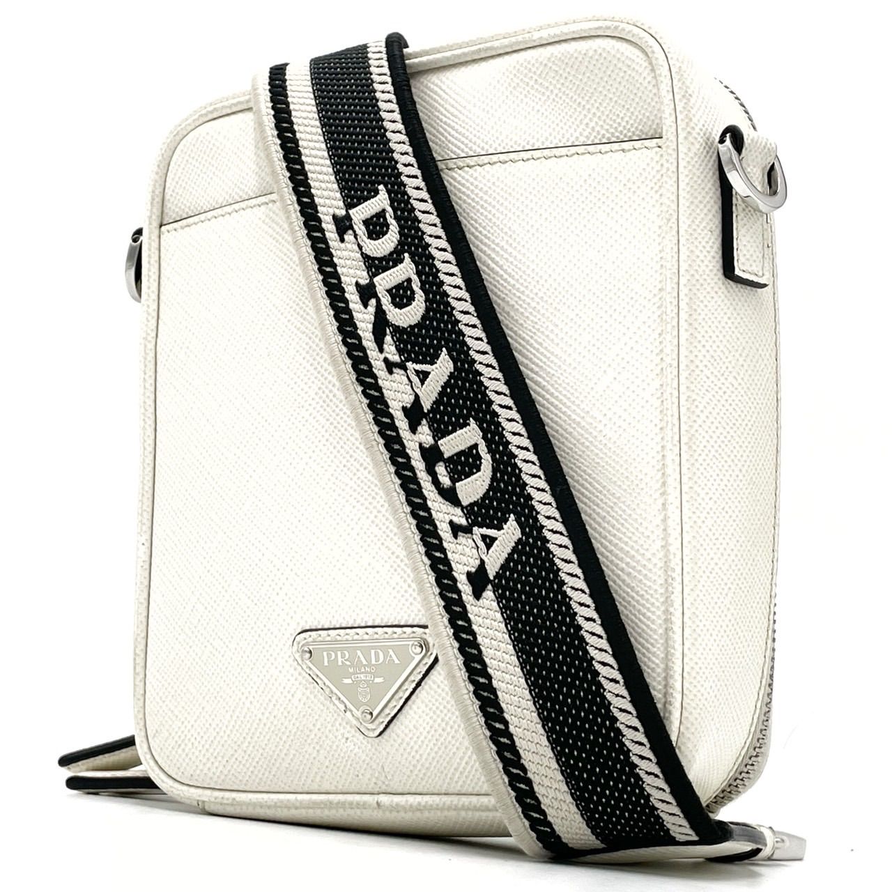 良品】 PRADA プラダ ショルダーバッグ トートバッグ 三角ロゴプレート