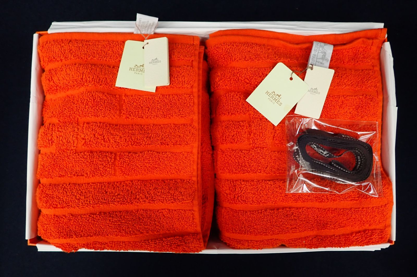 Hermès エルメス フェイスタオル 上質コットン100%タオル 2枚セット