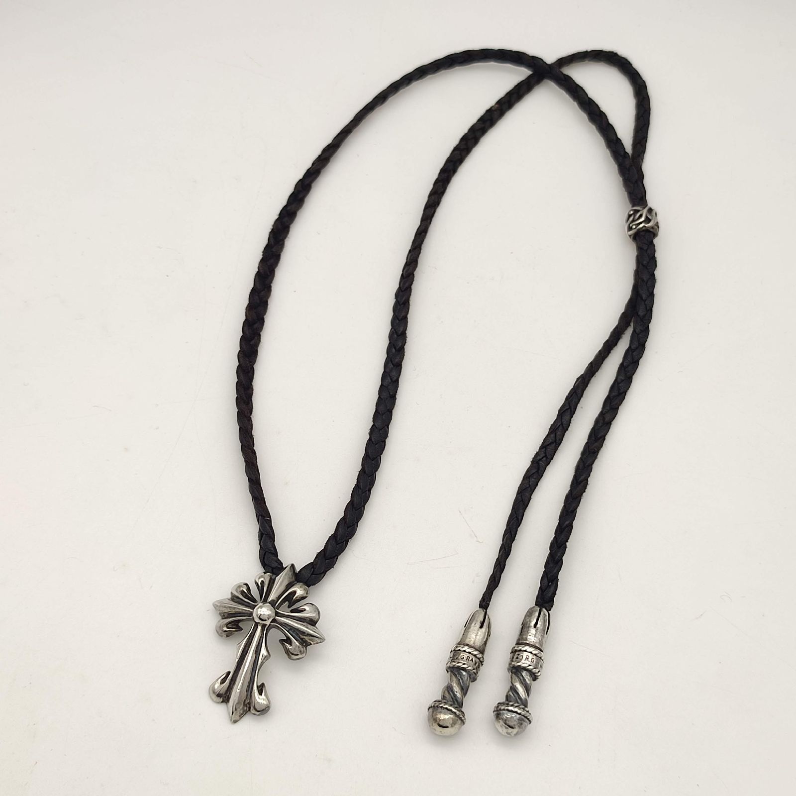 美品】HOLY GRAVE ホーリーグレイブ クロストップネックレス レザー