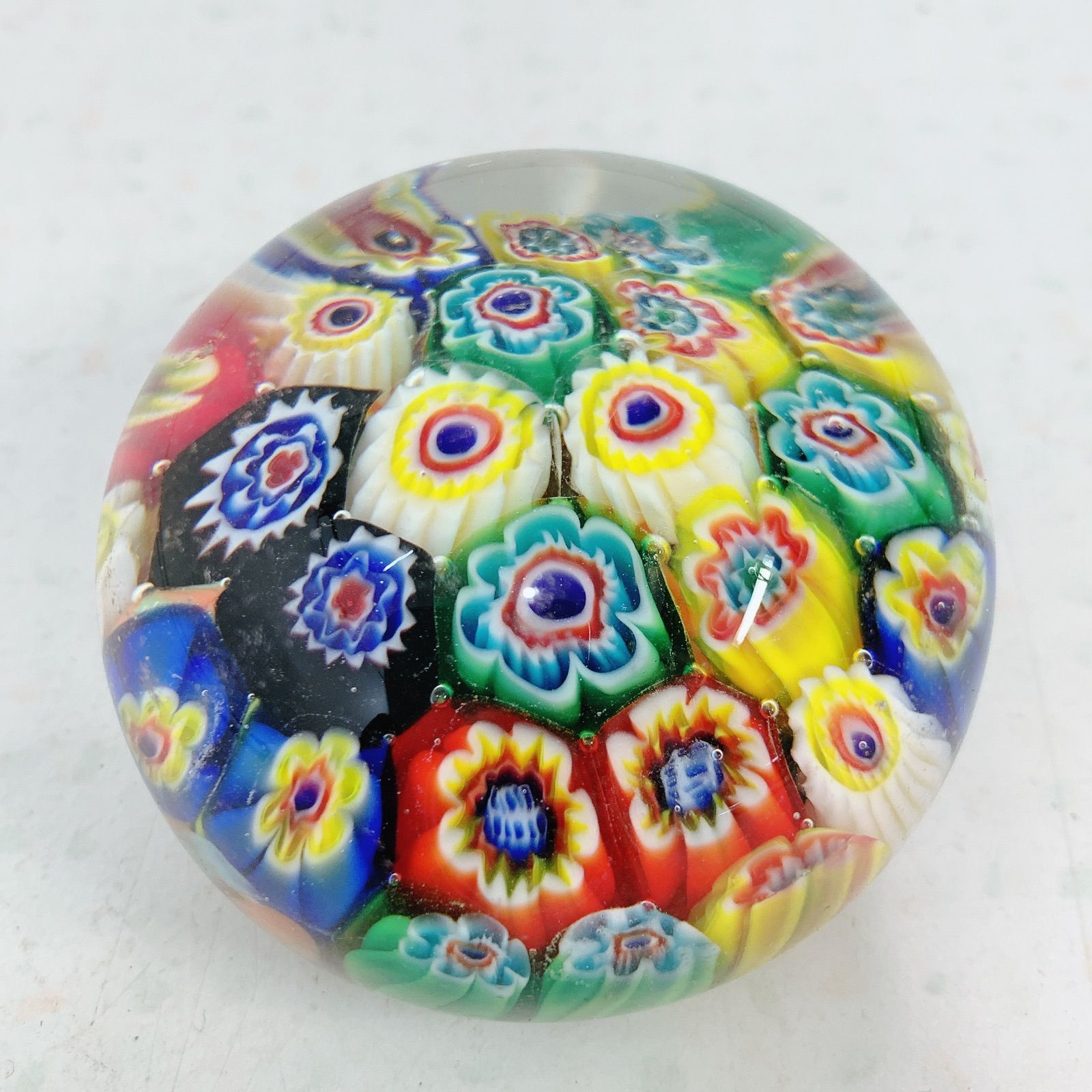 ベネチアンガラス ムラーノ ミルフィオリ ペーパーウェイト - メルカリ