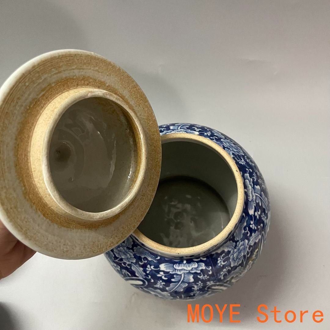 清末期青花磁器将軍壺 景徳鎮 陶磁器 装飾品 現代工芸品 美術品 置物