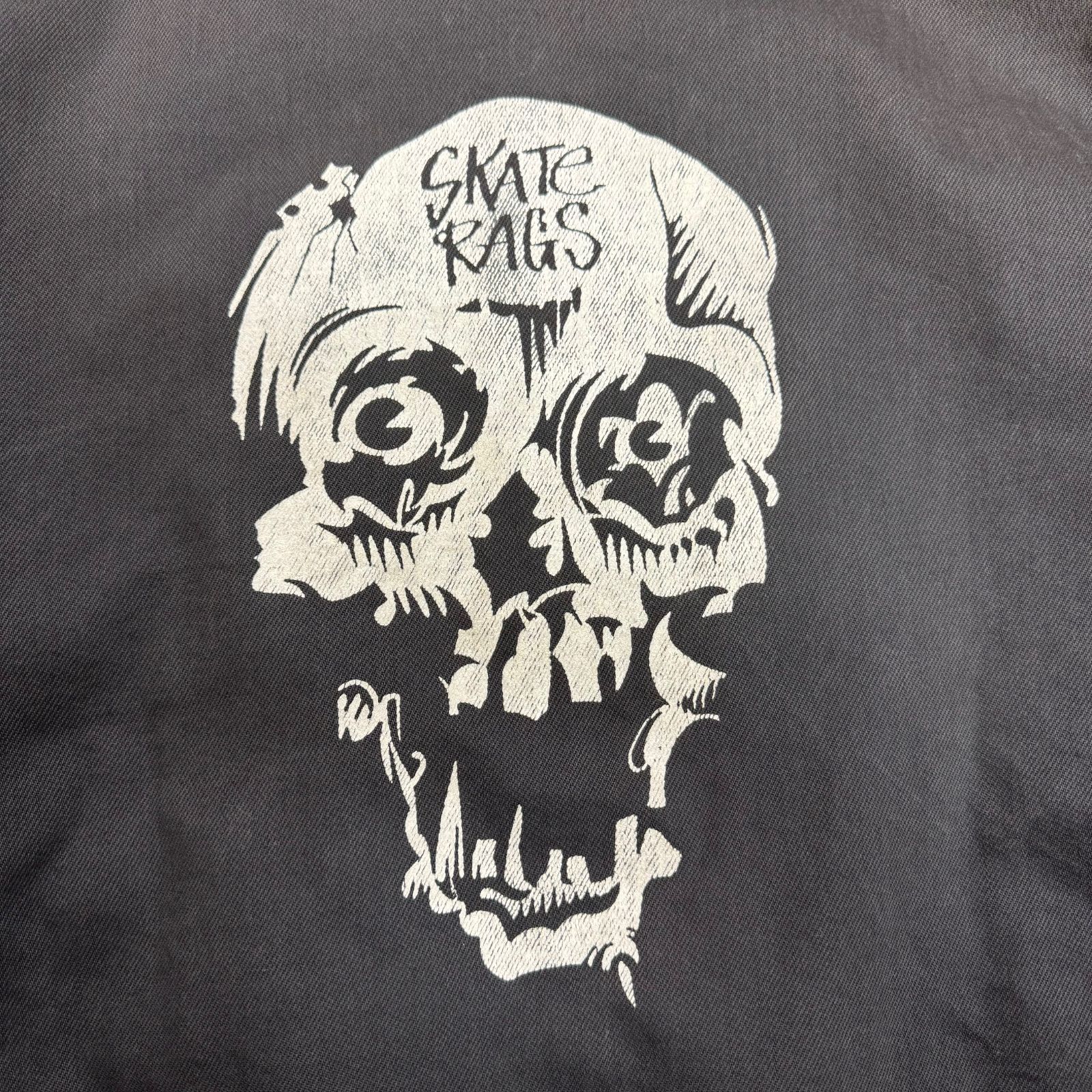 希少 90年代 USA製 SKATE RAGS ダック スカル ダメージ ブルゾン