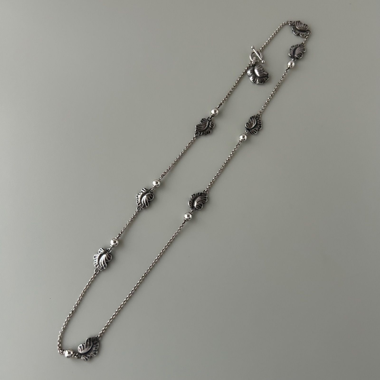 ジョージジェンセン ネックレス リーフ ステーション Silver 925 Georg