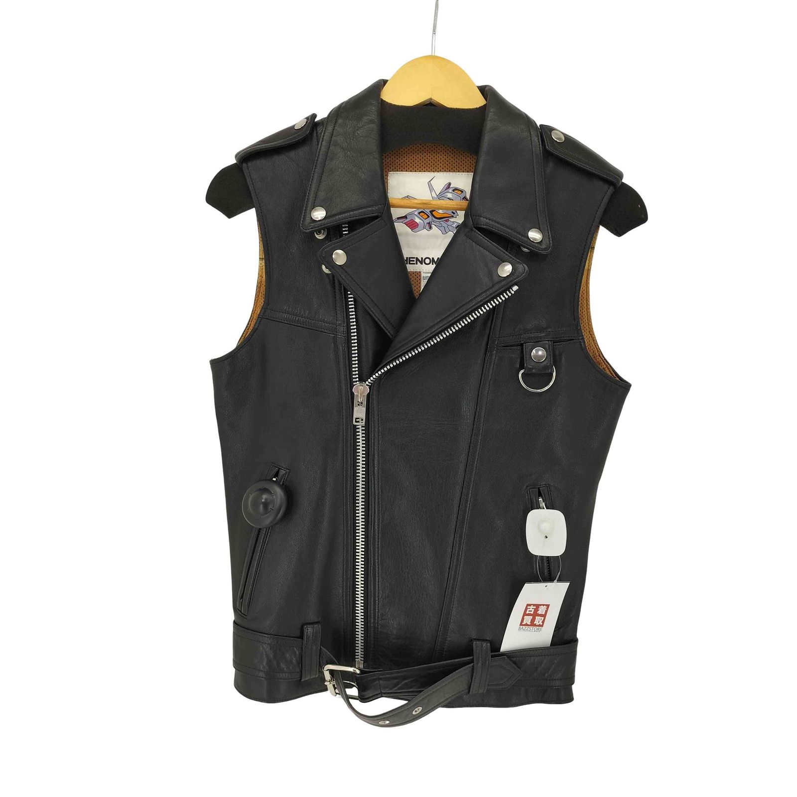 フェノメノン PHENOMENON カウレザーノースリーブライダース メンズ