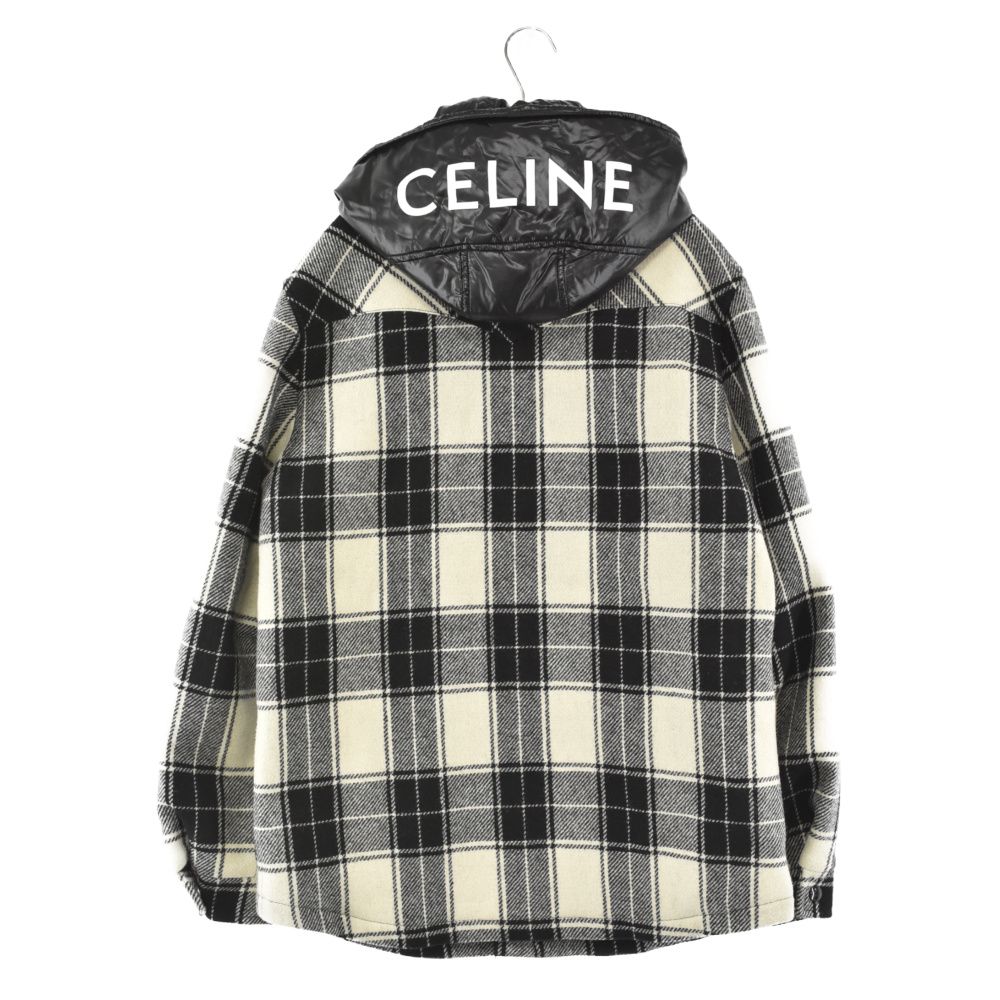 CELINE (セリーヌ) 21AW キルティング フランネルシャツ フーデッド