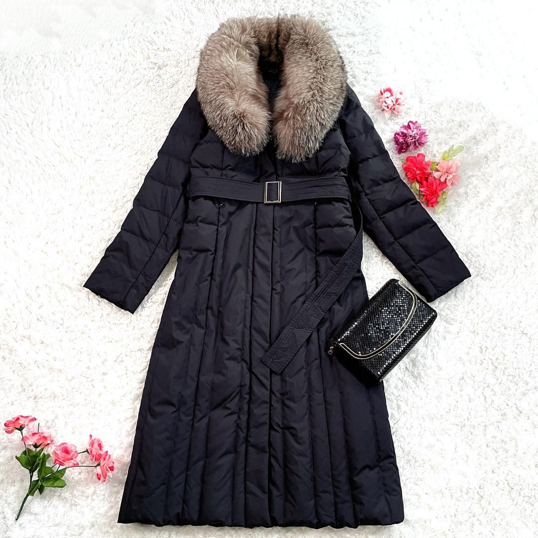 ✨未使用級✨ ダーマコレクション ベルテッドダウンコート シルバー