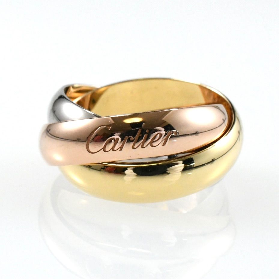 カルティエ トリニティリング LM 3連リング K18 SIZE:57 AU750 指輪