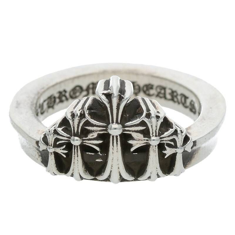 クロムハーツ CROWN CH CRS/クラウンCHクロス シルバーリング メンズ