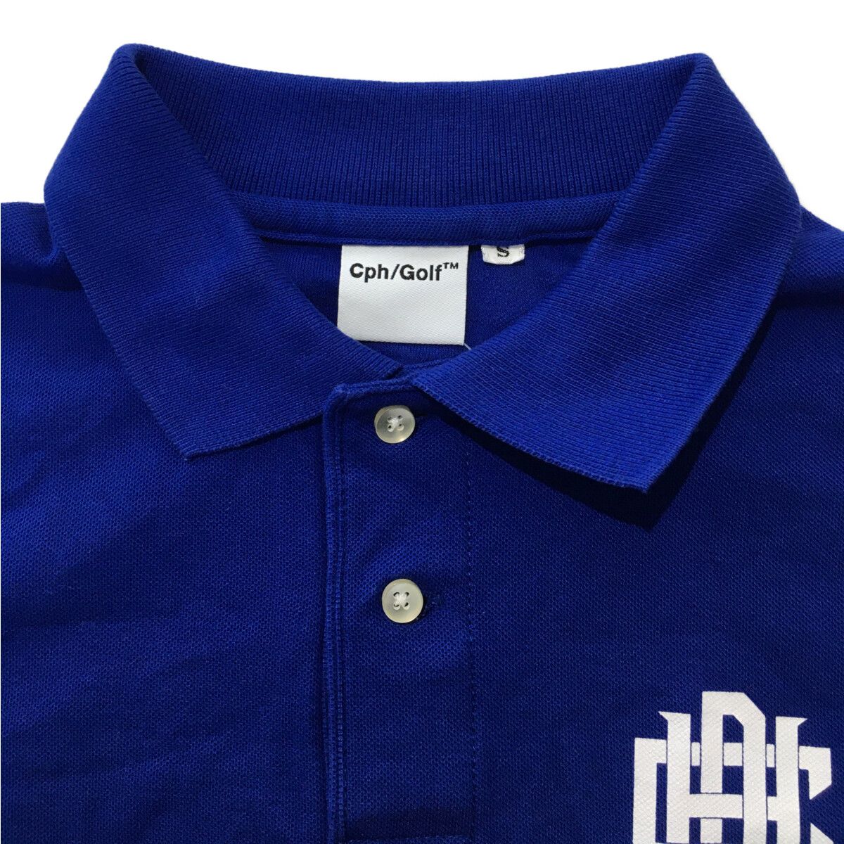 中古 メンズ 半袖ポロシャツ S 青 ブルー キャプテンズヘルムゴルフ