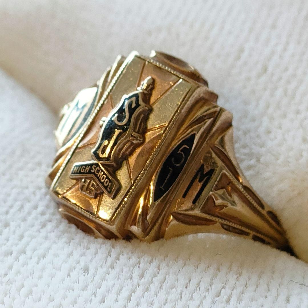 JOSTEN カレッジリング 10K イエロー ゴールド ヴィンテージリング