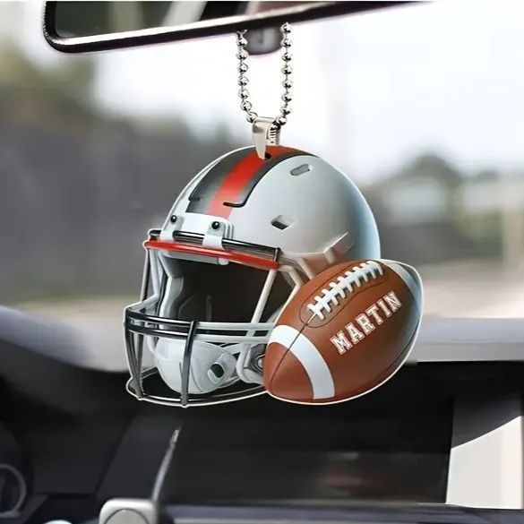 キーホルダー アメフト ボール ヘルメット 2D アクリル 7.5cm カー