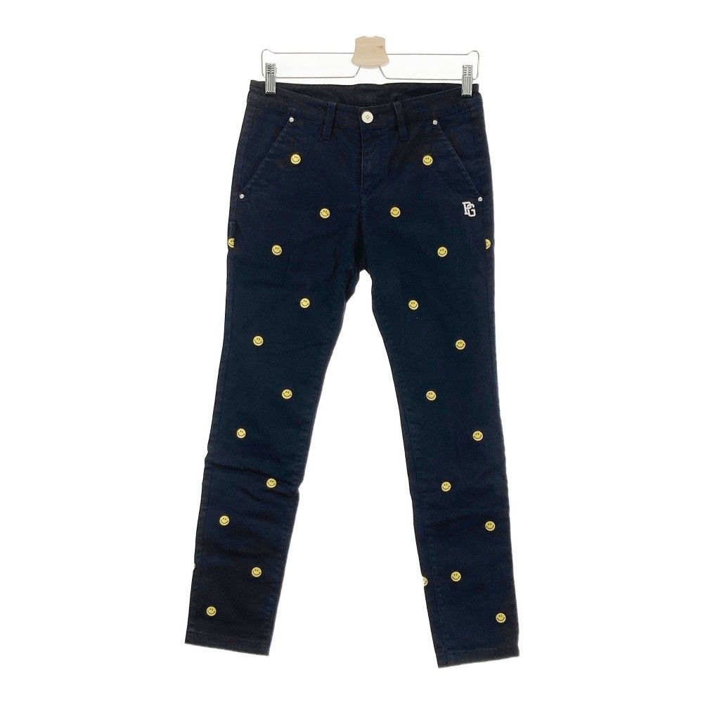 パーリーゲイツ ゴルフパンツ スキニータイプニコちゃんマーク個性的