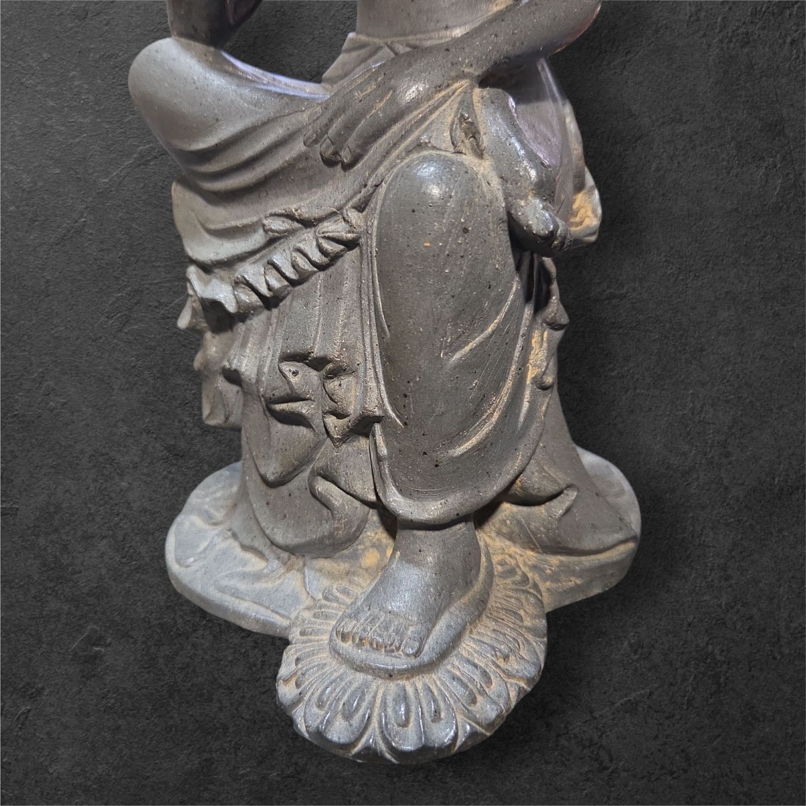 仏教美術 国宝仏 弥勒菩薩半跏思惟像 木卯作 落款あり 陶器製 仏具 古