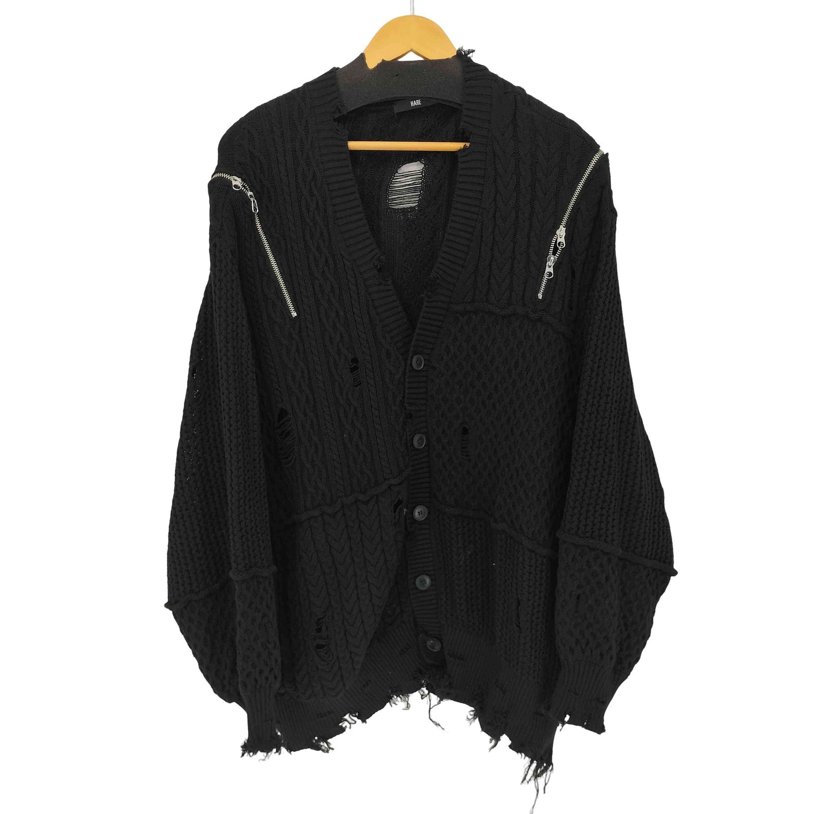 ハレ HARE BIGダメージZIPカーディガン メンズ FREE - メルカリ