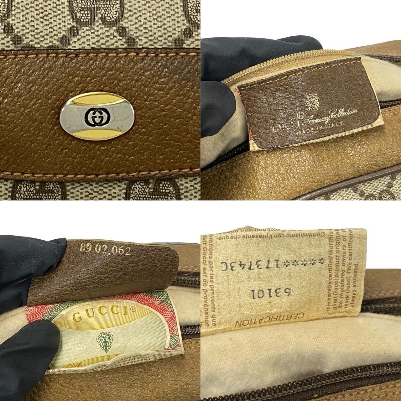 極 美品 希少品 GUCCI グッチ オールドグッチ ヴィンテージ レザー 本