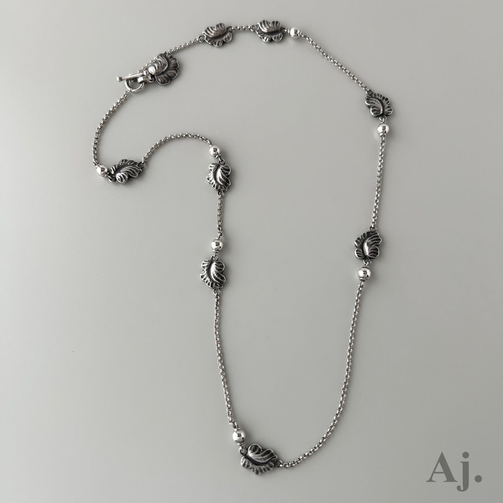 ジョージジェンセン ネックレス リーフ ステーション Silver 925 Georg