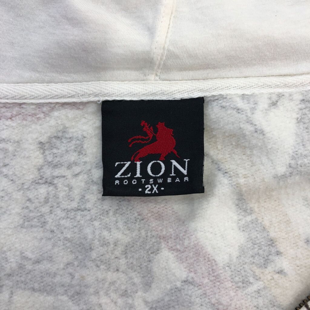 ZION ROOTSWEAR Bob Marley ボブ・マーリー フルジップ パーカー