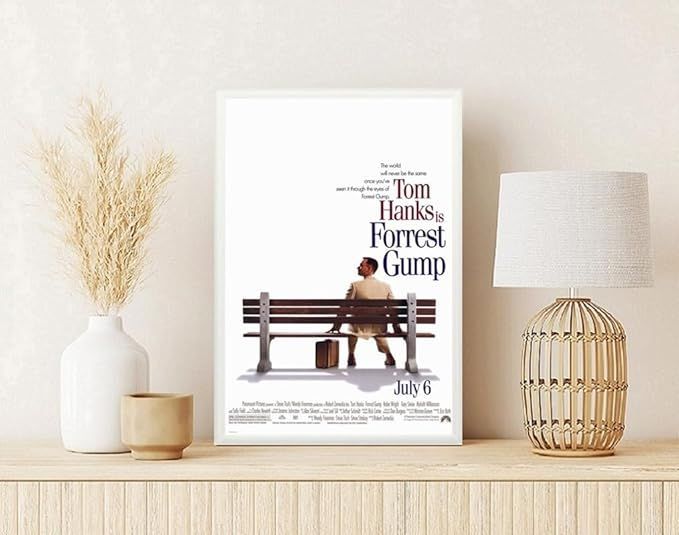 フレーム付-白-】映画ポスター フォレストガンプ 一期一会 トム