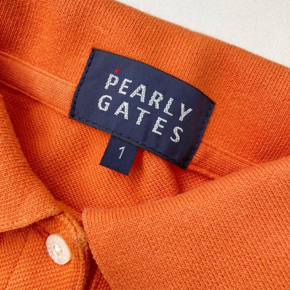 サイズ：1 PEARLY GATES パーリーゲイツ 半袖ポロワンピース オレンジ