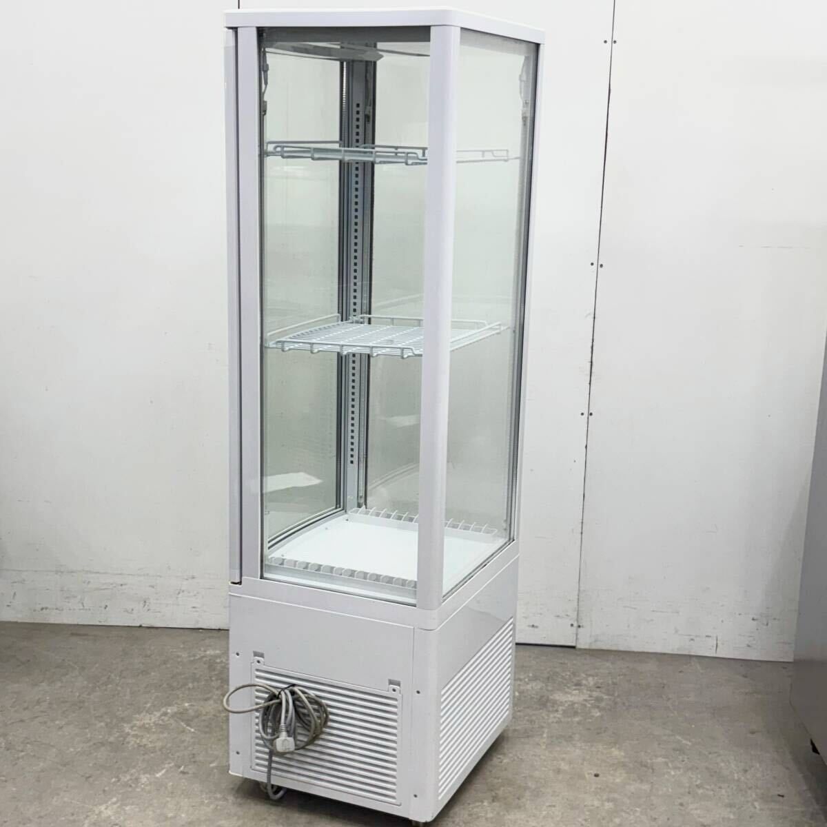 レマコム 4面ガラス冷蔵ショーケース (98L) RCS-4G98 レマコム 4面