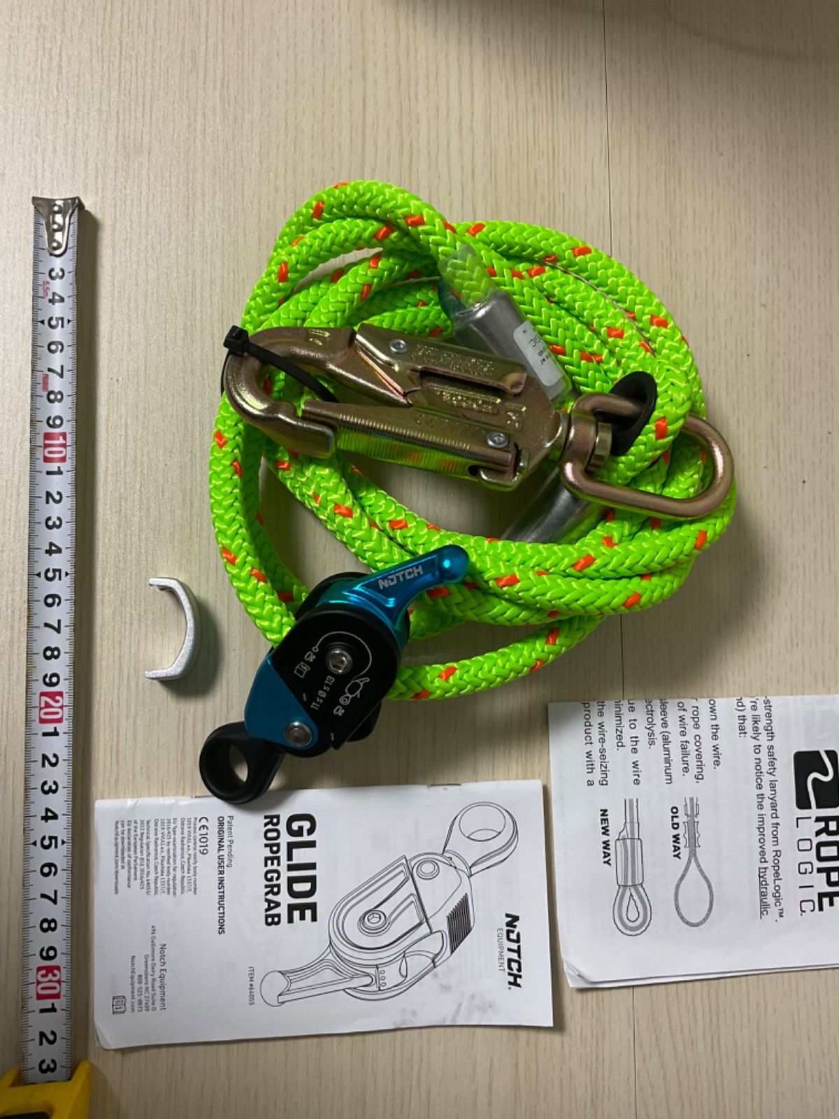 RL ワイヤーコアランヤード× notch GLIDE グラブ アーボリスト ツリー