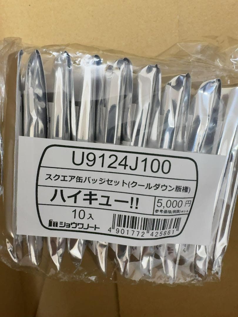 ハイキュー!! スクエア缶バッジ クールダウン+おすわり 2種セット【全