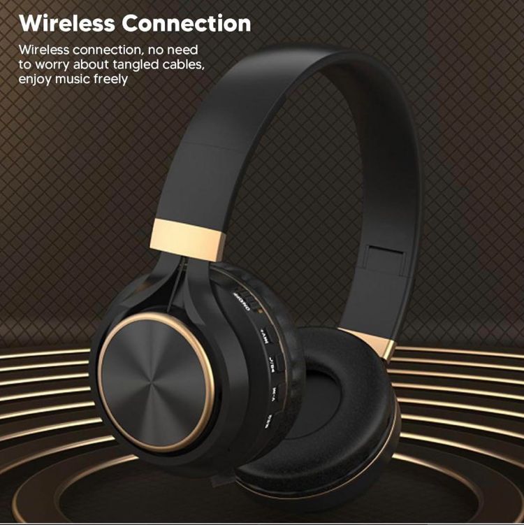 在庫処分】ワイヤレスヘッドホン ブラック Bluetooth 黒 ゴールド 高