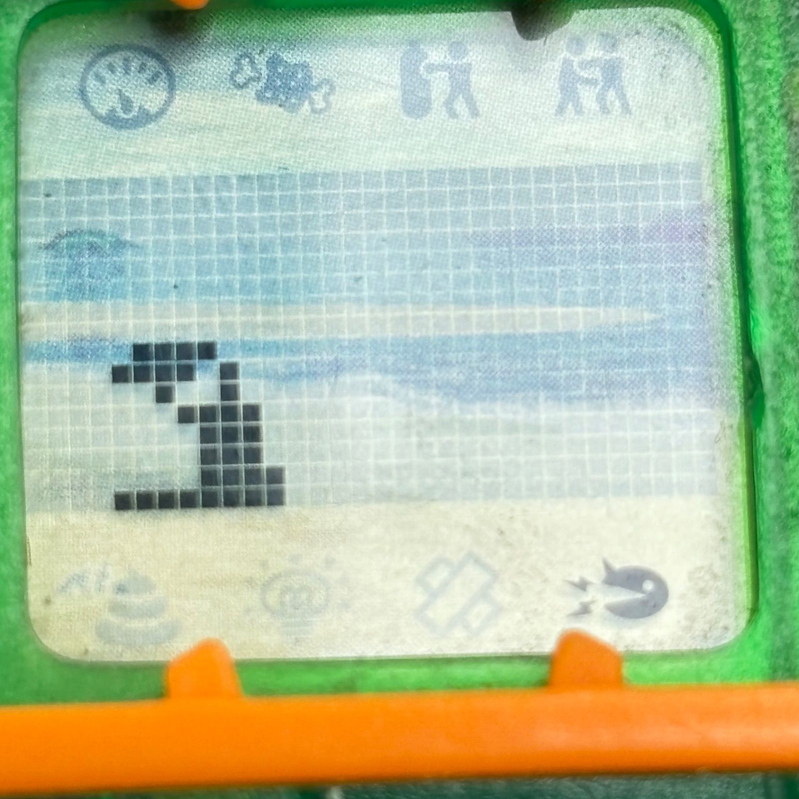 動作正常】デジタルモンスター ver.5 クリアグリーン 当時物 1997年製