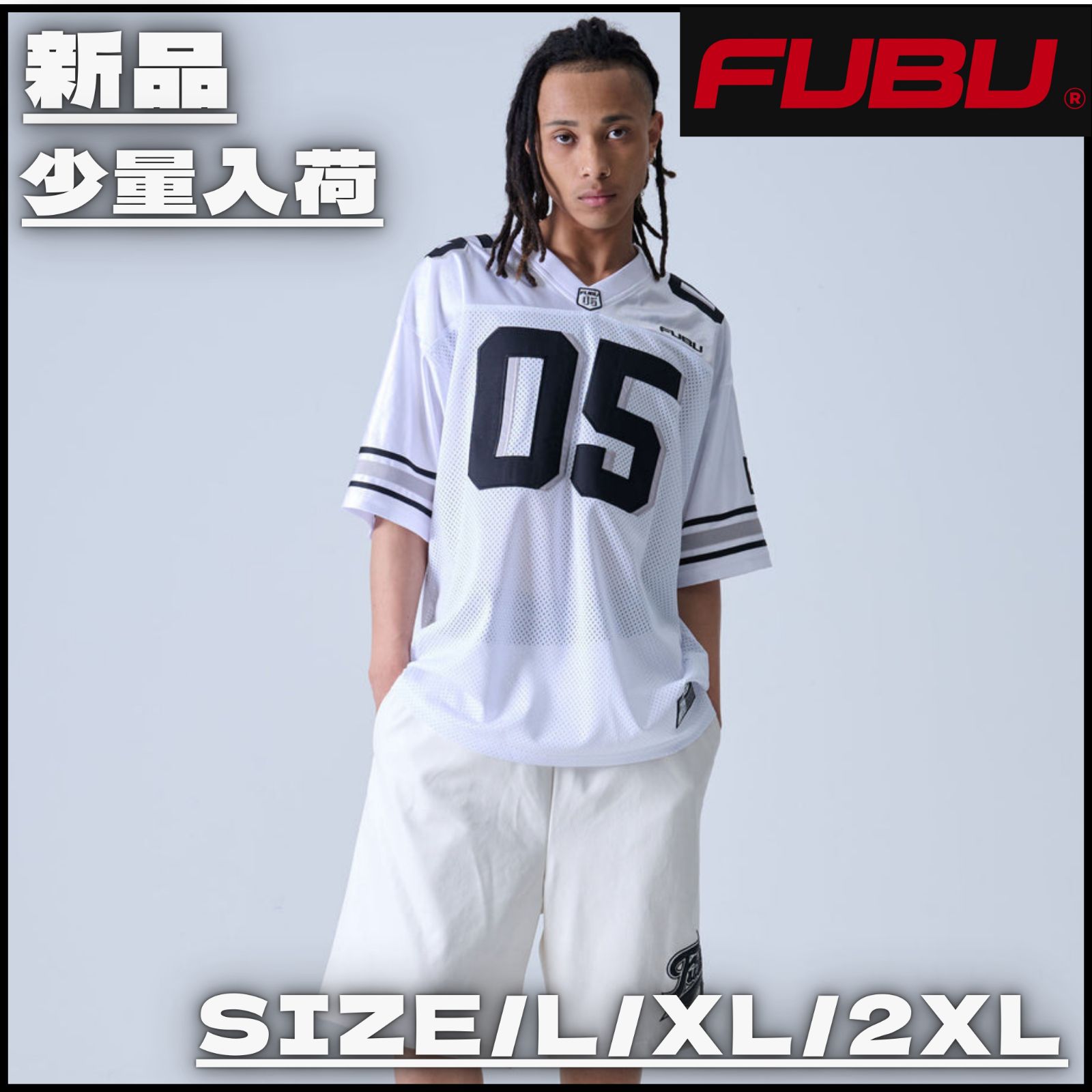 新作】【FUBU／フブ・オリジナルゲームシャツ（ホワイト）】ストリート