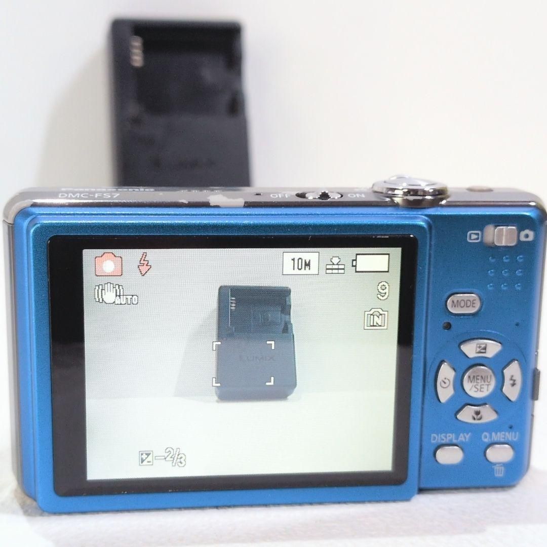Panasonic LUMIX DMC-FS7 デジカメ ブルー 青 - メルカリ
