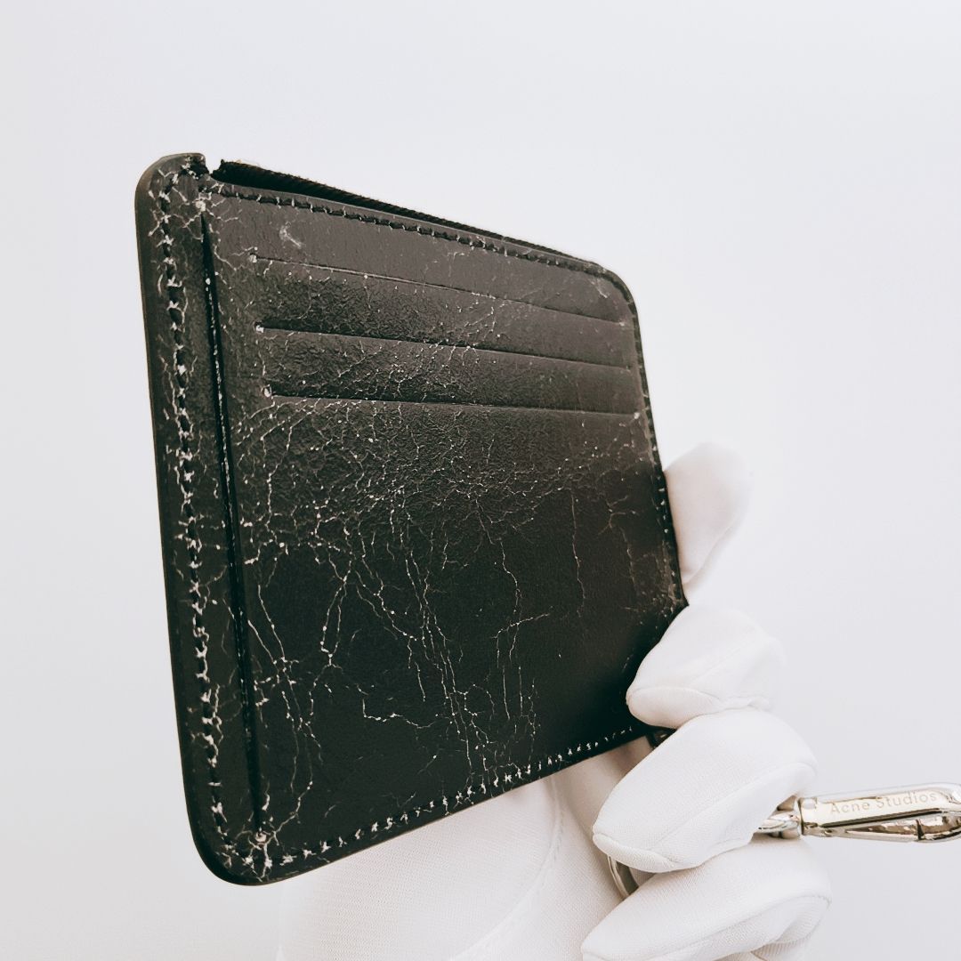 新品未使用】Acne Studios ジップレザーウォレット キーリング コイン