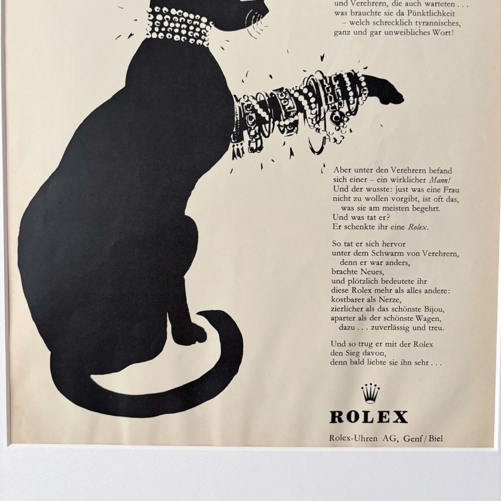 入手困難！1959 広告＞Rolex ロレックス Black Cat ポスター