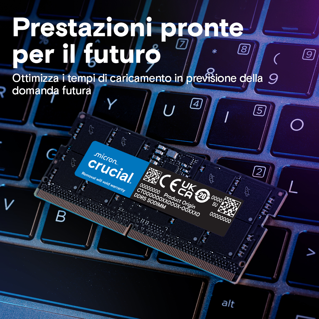 Crucial 32GB Kit (16GBx2) DDR5-5600 SODIMM | CT2K16G56C46S5